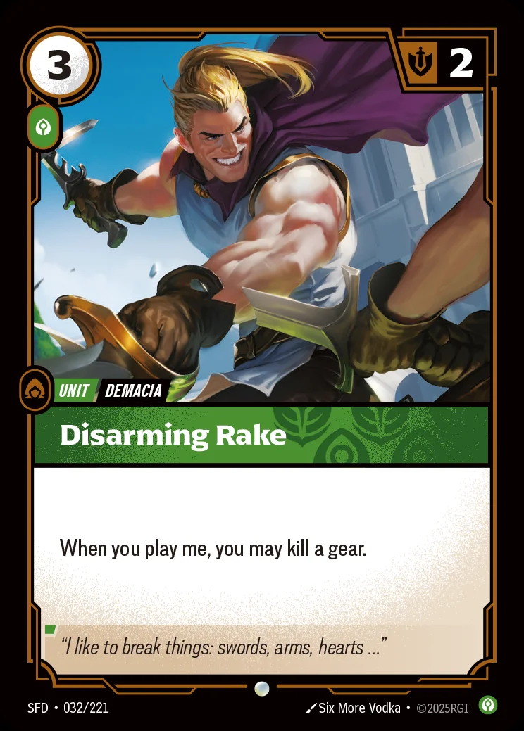 Disarming Rake