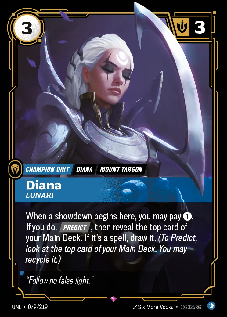 Diana, Lunari