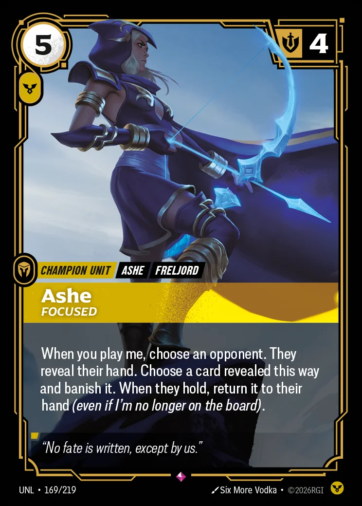 Ashe, Focused
