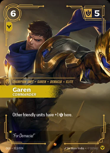 Garen, Commander