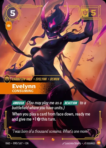 Evelynn, Consuming