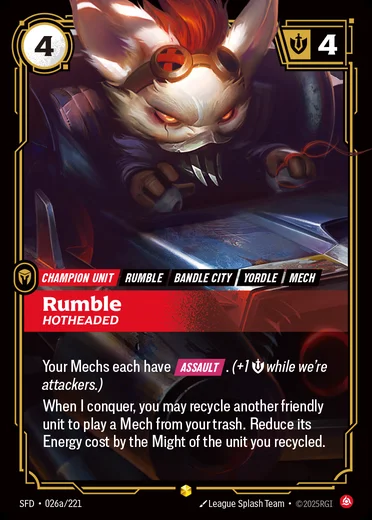 Rumble, Hotheaded