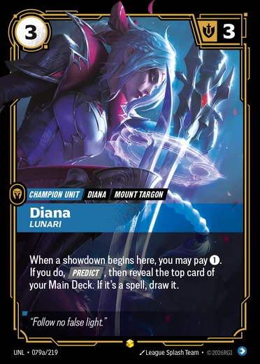 Diana, Lunari