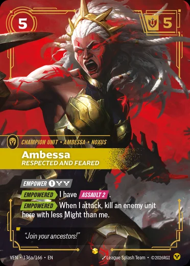 Ambessa, Respected and Feared