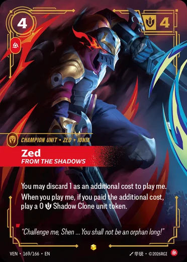 Zed, From the Shadows